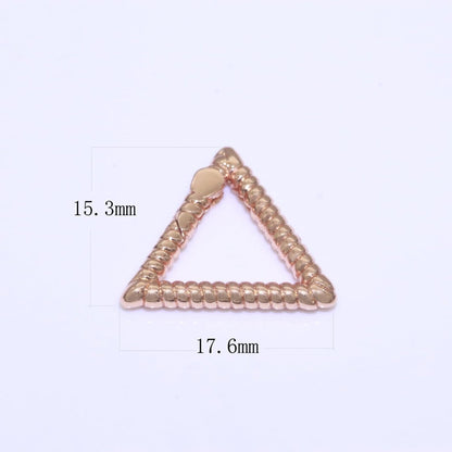 15.5X17.5mm Triangle Gold Spring Buckle Metal Snap Clasp Spring gate ring, Trigger Round Ring, Snap Clasp Hook for Jewelry Supply L-457 L-458 L-459