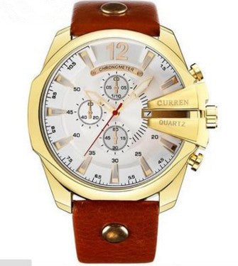 Fashionable Large Dial Decorated Three-eye Men&