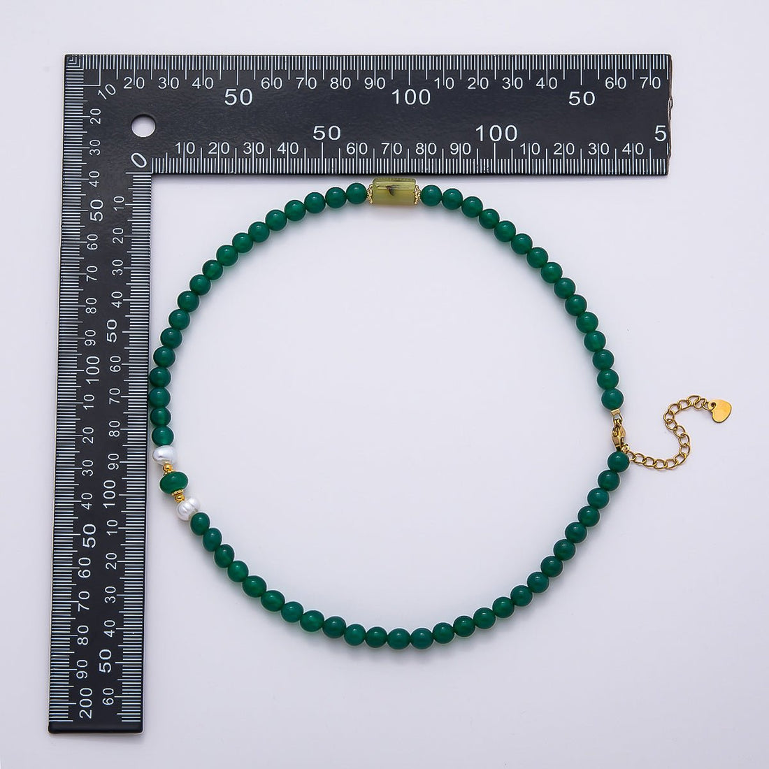 Stainless Steel 8mm Round Bead Gemstone 16 inch Necklace w 2 Inch Extender | WA-04460 ~ WA-04465