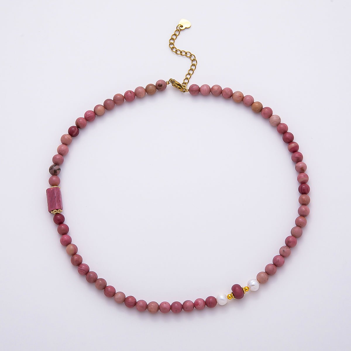 Stainless Steel 8mm Round Bead Gemstone 16 inch Necklace w 2 Inch Extender | WA-04460 ~ WA-04465