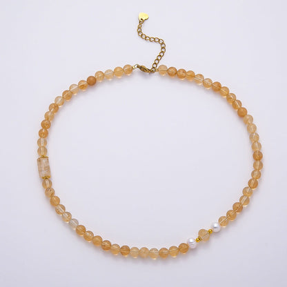 Stainless Steel 8mm Round Bead Gemstone 16 inch Necklace w 2 Inch Extender | WA-04460 ~ WA-04465