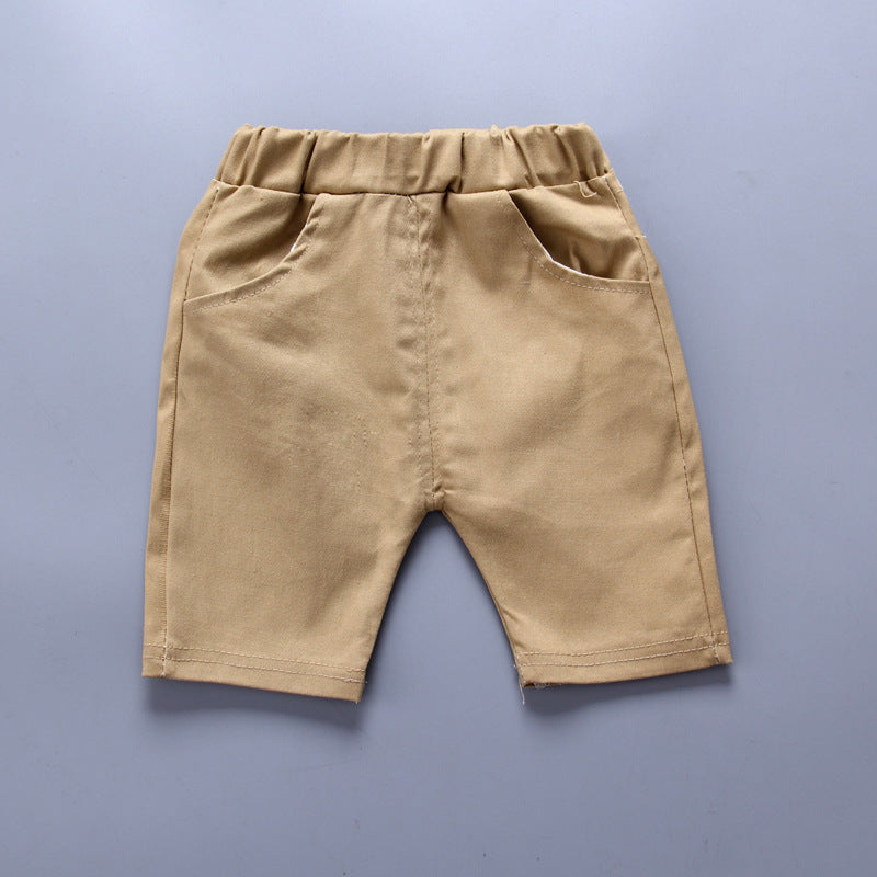 Anchor printed boy boy suit Korean short sleeve spring summer children&