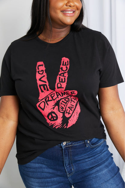 “Peace, Love, Dreamer” Graphic Tunic T-Shirt