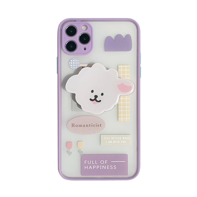 Apple Phone Case with Bracket Frosted Finish