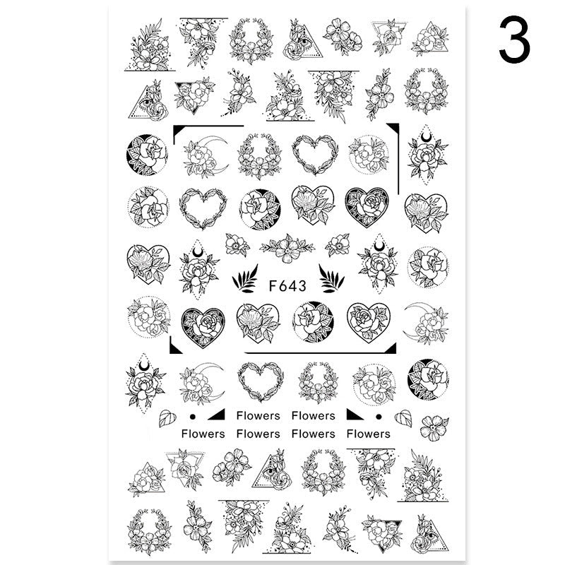 Summer Flowers &amp; Love Nail Stickers