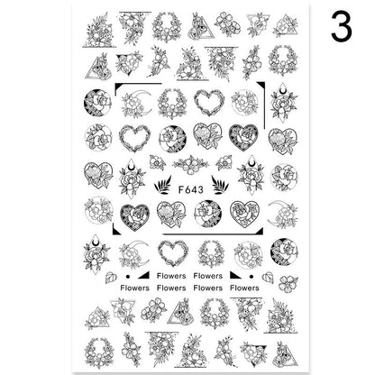 Summer Flowers &amp; Love Nail Stickers