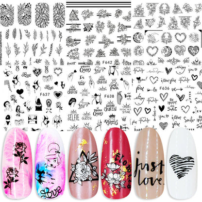 Summer Flowers &amp; Love Nail Stickers