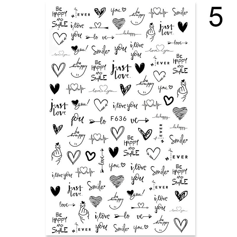 Summer Flowers &amp; Love Nail Stickers
