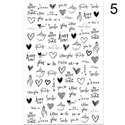Summer Flowers &amp; Love Nail Stickers