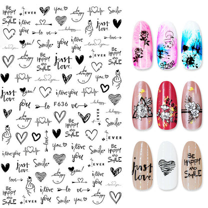 Summer Flowers &amp; Love Nail Stickers