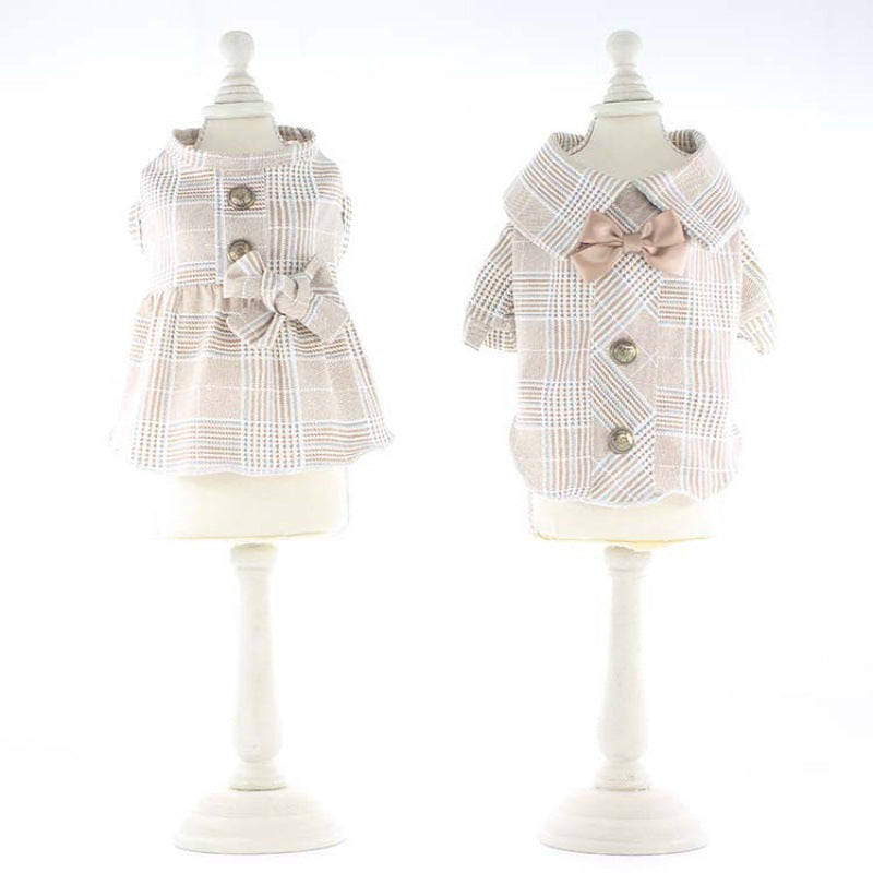 Khaki Suit Dress Cat And Dog Costume