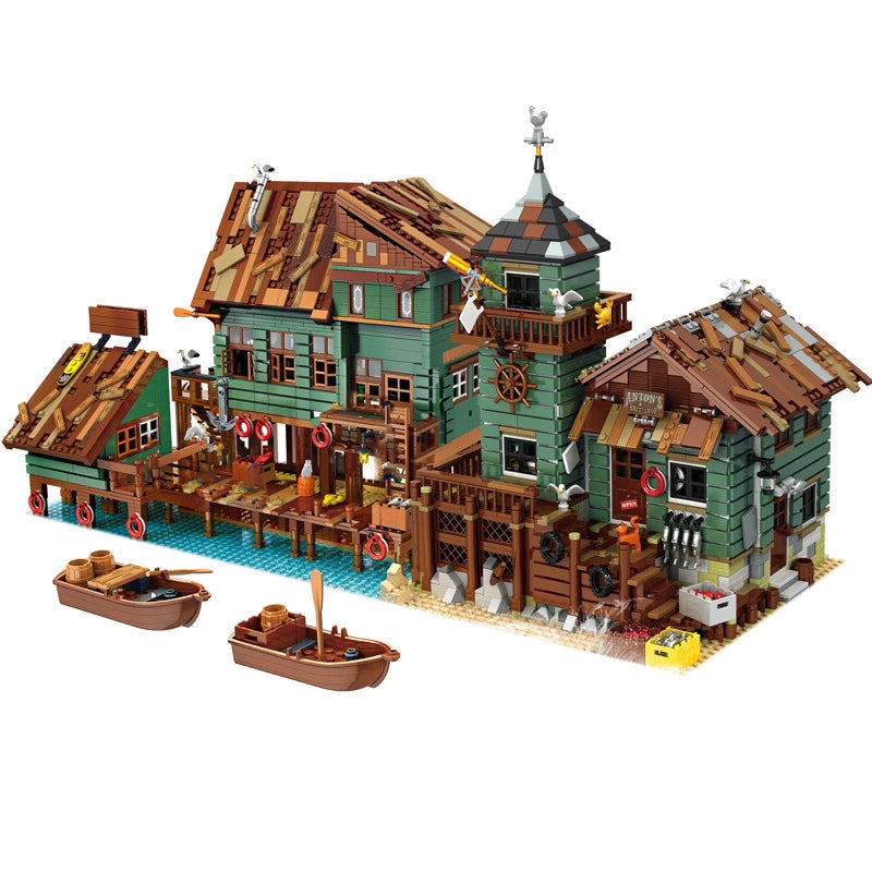 Blocks Bricks Old Fishing House Series Captain&