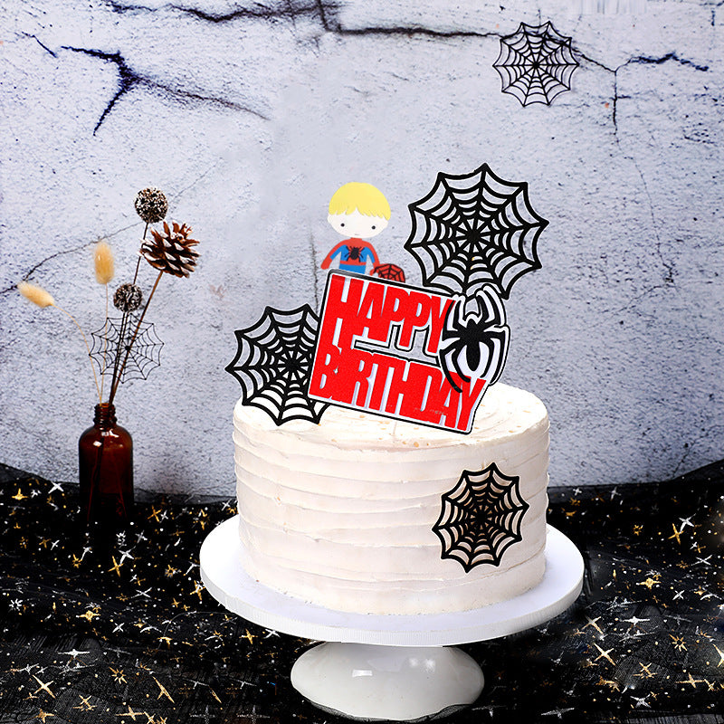 Cake Decoration Spider Spider Web Spider Plugin Children&