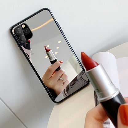 Glass Phone Case Selfie Makeup
