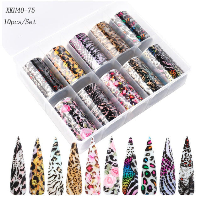 Nail Art Sticker Snake Skin Animal Grain Star