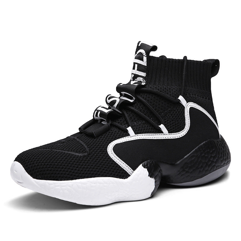 New Flying Knit Socks High-Top Men&