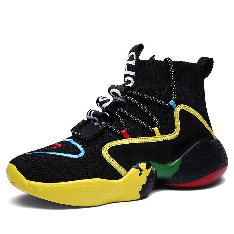 New Flying Knit Socks High-Top Men&