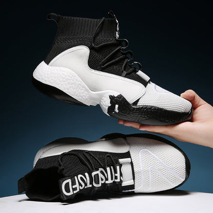 New Flying Knit Socks High-Top Men&