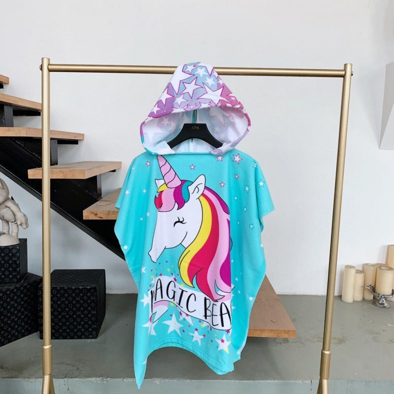Hooded Bathrobe Cloak For Boys And Girls
