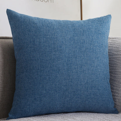 Plain Cotton Linen Sofa Cushion Thickened Square Pillow