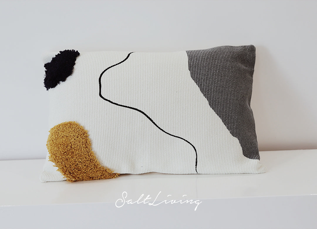 Abstract Line Tufted Throw Pillow