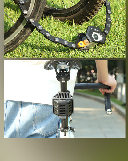 Hamburg Alloy Foldable Bike Lock – Anti-Theft with 3 Keys &amp; Mount Bracket