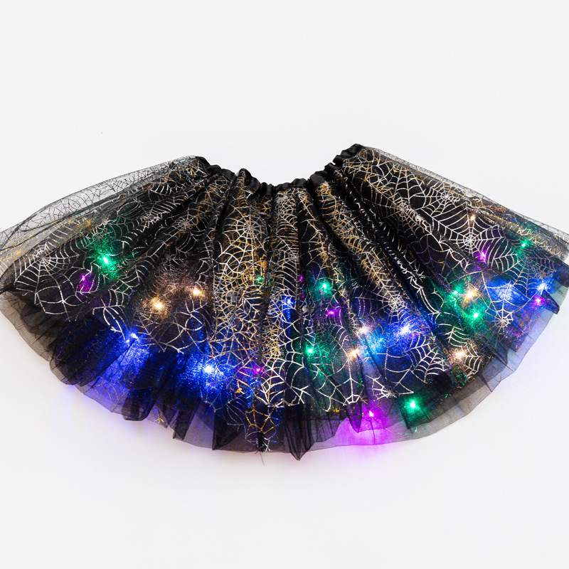 Magical &amp; Luminous  LED Princess Halloween Tutu Skirt Sequins Shiny Skirt