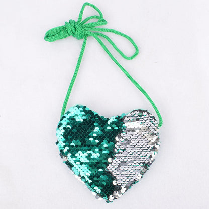 Sequined lanyard bag love children&
