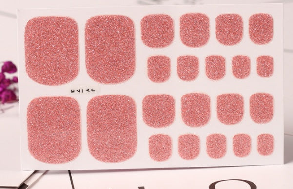 Green Onion Powder Nail Stickers (22 Solid Color)