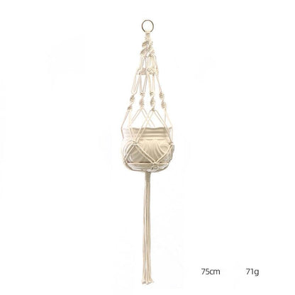 Custom Hand-knitted Hanging Flowerpot Net Bag