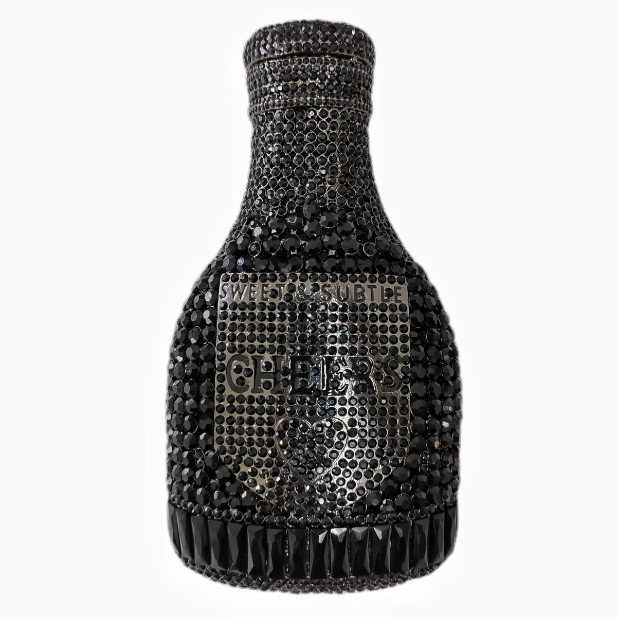 Champagne Bottle Rhinestone Evening Clutch Women&