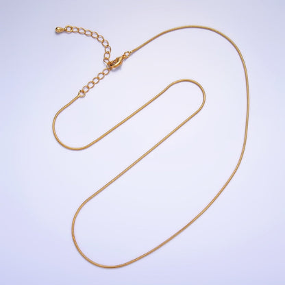 16K Gold Filled 0.5mm Snake Chain 18 Inch Necklace | WA-2470