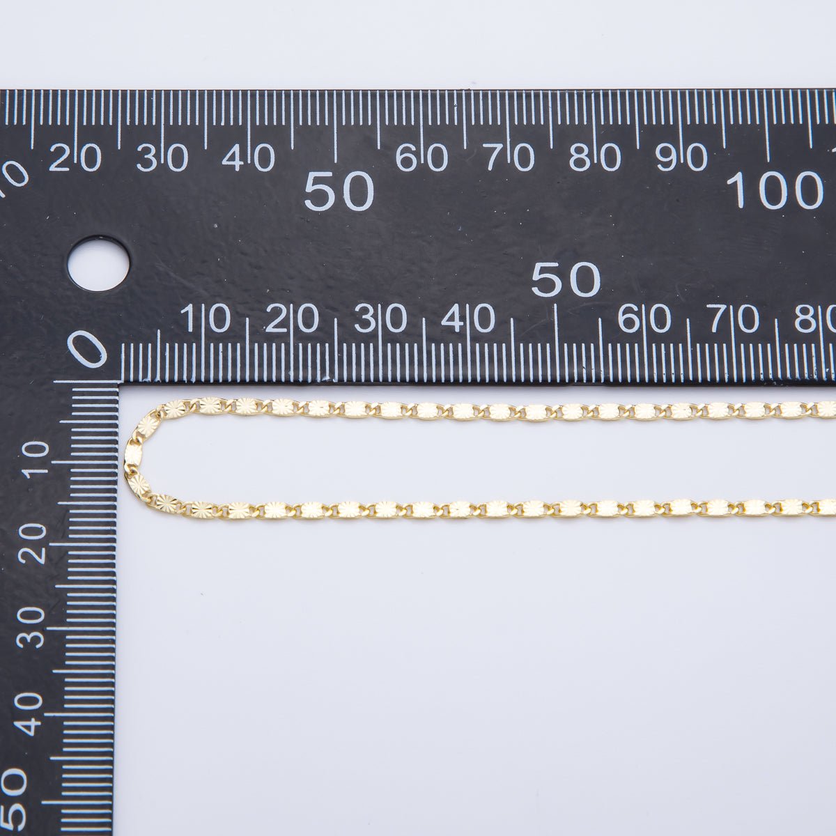 16K Gold Filled 5mm x 2mm Unfinished Starburst Link Anchor Chain by Yard | ROLL-1699