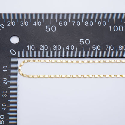 16K Gold Filled 5mm x 2mm Unfinished Starburst Link Anchor Chain by Yard | ROLL-1699
