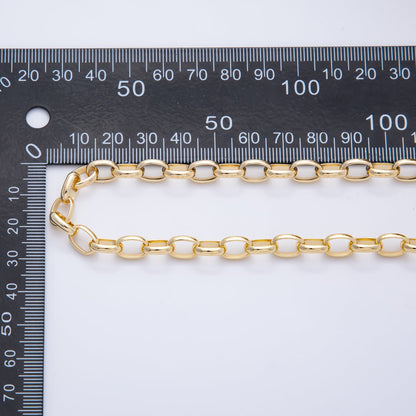 16K Gold Filled 10mm x 7mm Large Chunky Gold Oval Unfinished Cable Chain by Yard | ROLL-1687
