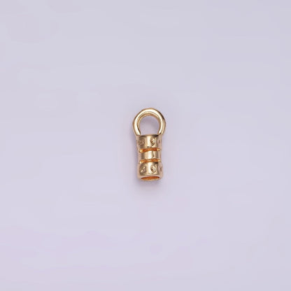 16K Gold Filled 10mm, 9mm, 6.6mm Dotted Dented Open Bail Jewelry Supply Findings | Z645 - Z647