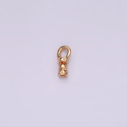 16K Gold Filled 10mm, 9mm, 6.6mm Dotted Dented Open Bail Jewelry Supply Findings | Z645 - Z647