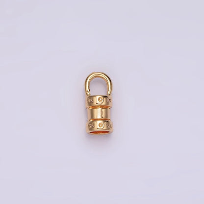 16K Gold Filled 10mm, 9mm, 6.6mm Dotted Dented Open Bail Jewelry Supply Findings | Z645 - Z647