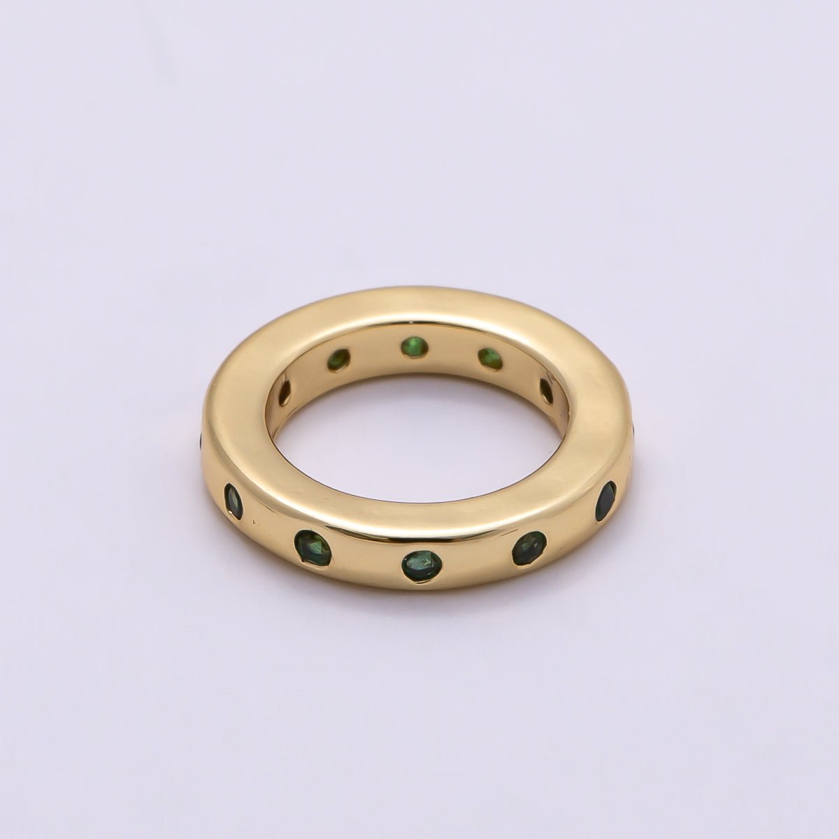 16K Gold Filled 10mm Birthstone CZ Dotted Spacer Beads | Beads-00339 ~ Beads-00348