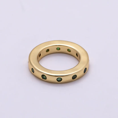 16K Gold Filled 10mm Birthstone CZ Dotted Spacer Beads | Beads-00339 ~ Beads-00348