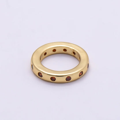 16K Gold Filled 10mm Birthstone CZ Dotted Spacer Beads | Beads-00339 ~ Beads-00348