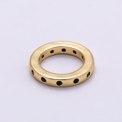 16K Gold Filled 10mm Birthstone CZ Dotted Spacer Beads | Beads-00339 ~ Beads-00348