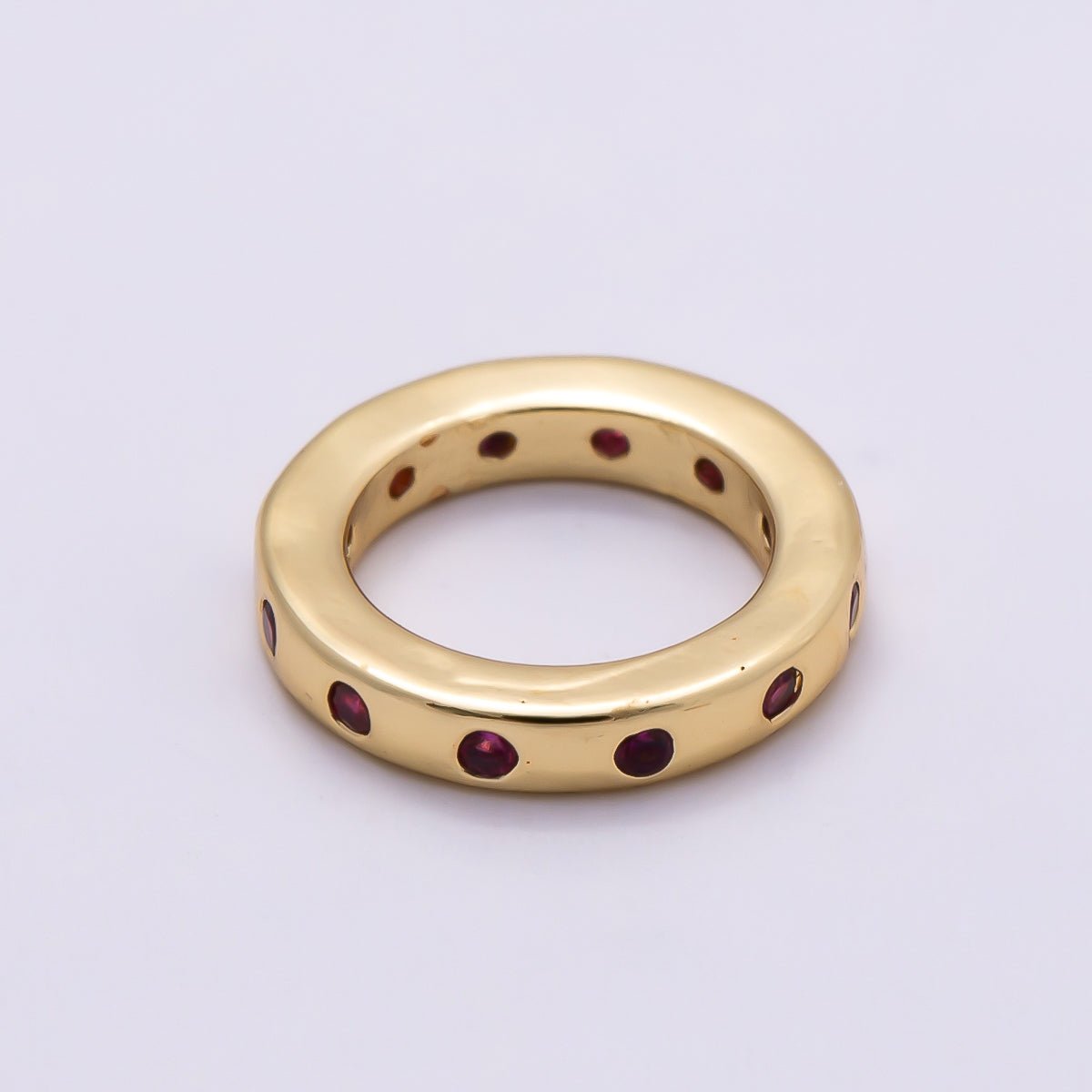 16K Gold Filled 10mm Birthstone CZ Dotted Spacer Beads | Beads-00339 ~ Beads-00348