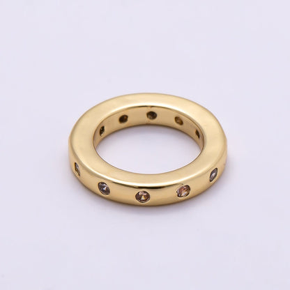 16K Gold Filled 10mm Birthstone CZ Dotted Spacer Beads | Beads-00339 ~ Beads-00348
