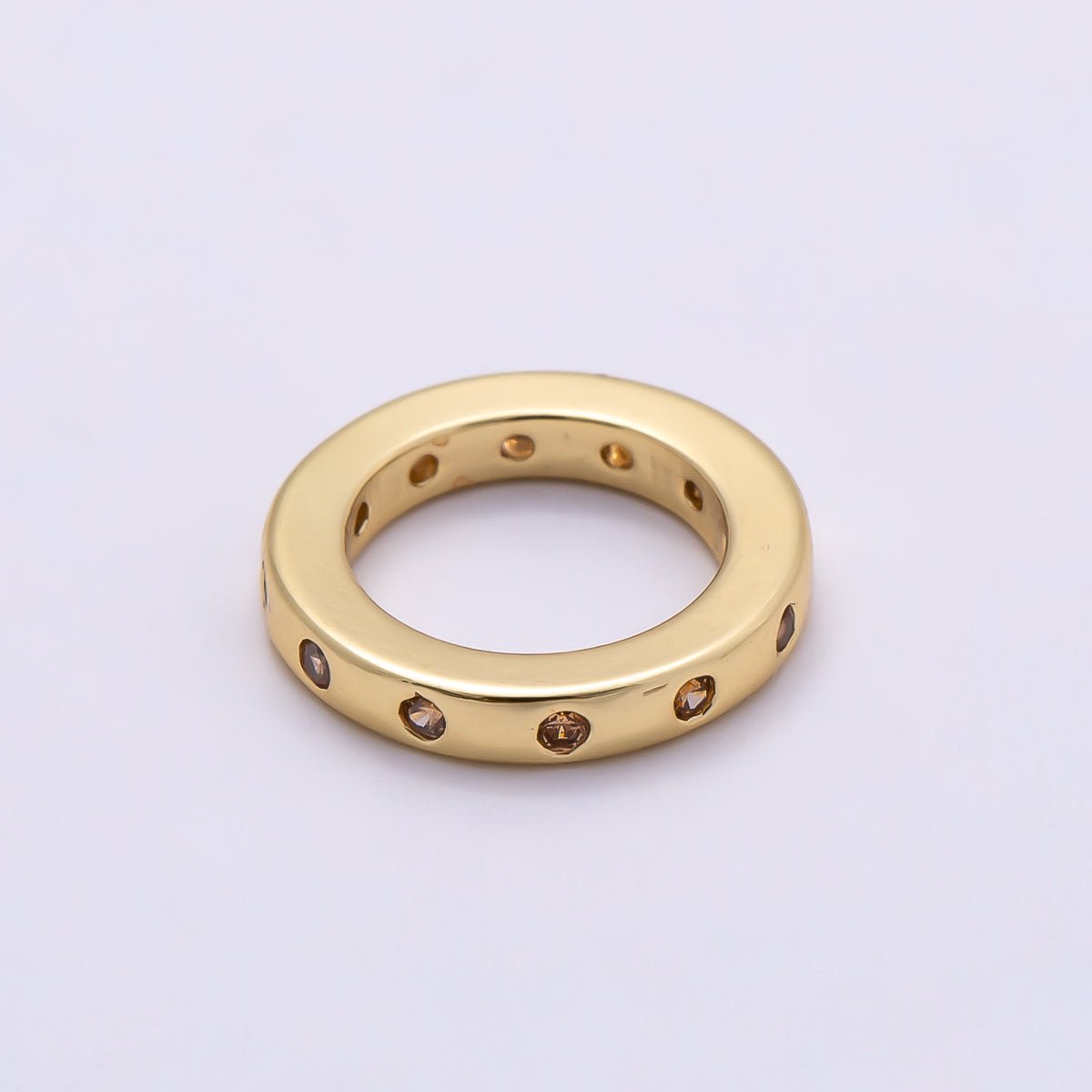 16K Gold Filled 10mm Birthstone CZ Dotted Spacer Beads | Beads-00339 ~ Beads-00348