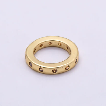 16K Gold Filled 10mm Birthstone CZ Dotted Spacer Beads | Beads-00339 ~ Beads-00348