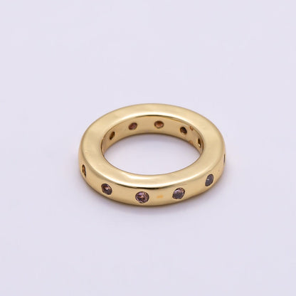 16K Gold Filled 10mm Birthstone CZ Dotted Spacer Beads | Beads-00339 ~ Beads-00348