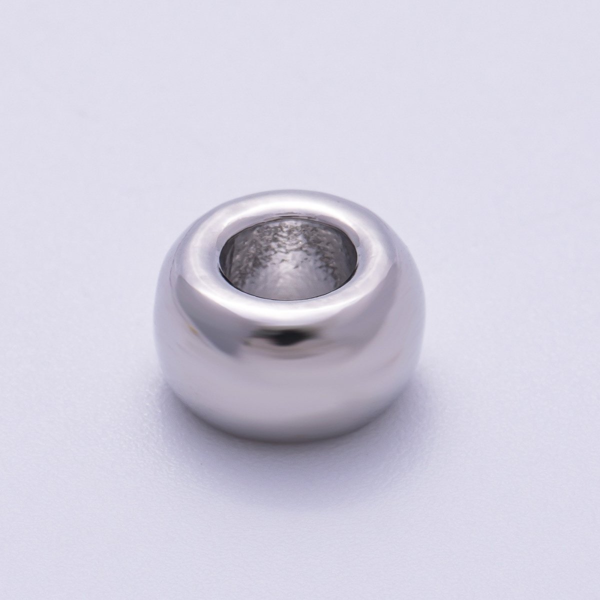 16K Gold Filled 10mm Chubby Round Thick Spacer Rondelle in Gold &amp; Silver | Beads-00239 Beads-00240