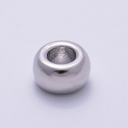 16K Gold Filled 10mm Chubby Round Thick Spacer Rondelle in Gold &amp; Silver | Beads-00239 Beads-00240
