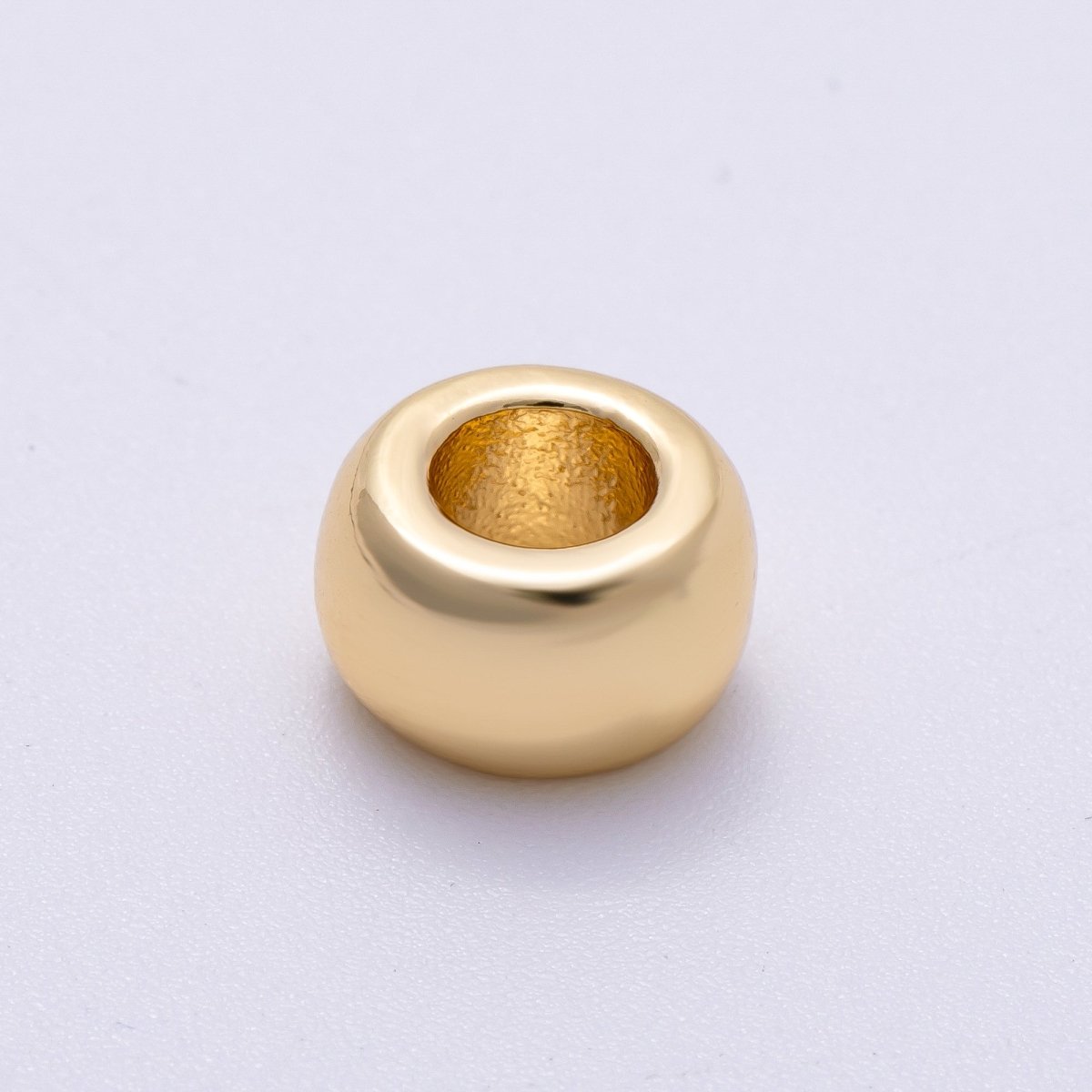 16K Gold Filled 10mm Chubby Round Thick Spacer Rondelle in Gold &amp; Silver | Beads-00239 Beads-00240